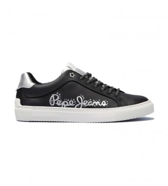Pepe Jeans Adam Pam black leather sneakers 