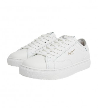 Pepe Jeans Leather Sneakers Adams Basy white