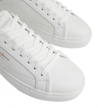 Pepe Jeans Leather Sneakers Adams Basy white
