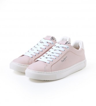 Pepe Jeans Adams Riga pink leather sneakers