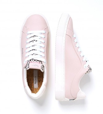 Pepe Jeans Adams Riga pink leather sneakers