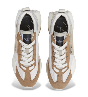 Pepe Jeans Archer Gala beige trningssko i lder