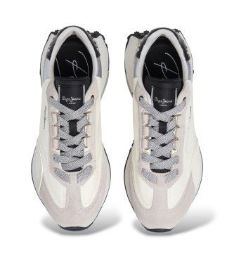 Pepe Jeans Archer Iron white leather sneakers