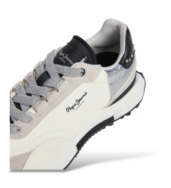 Pepe Jeans Archer Iron white leather sneakers