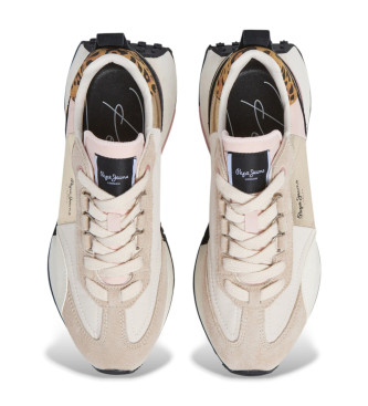 Pepe Jeans Sneakers in pelle beige Archer Wilder