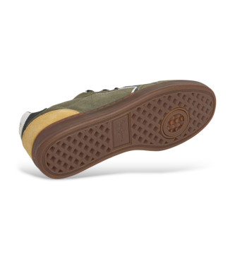 Pepe Jeans Baskets en cuir Ball Mix vert