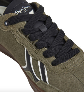 Pepe Jeans Baskets en cuir Ball Mix vert