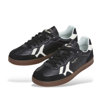 Pepe Jeans Leder Turnschuhe Ball zero schwarz