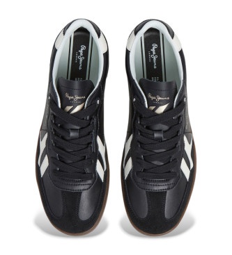 Pepe Jeans Leder Turnschuhe Ball zero schwarz