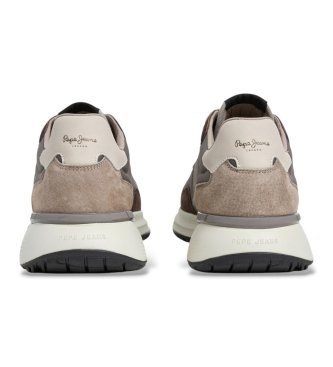 Pepe Jeans Zapatillas de piel Bampton City marrón oscuro