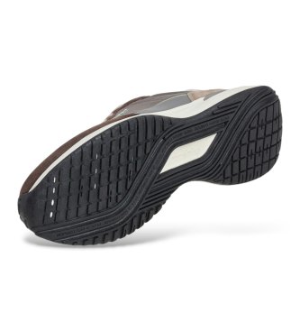 Pepe Jeans Zapatillas de piel Bampton City marrón oscuro