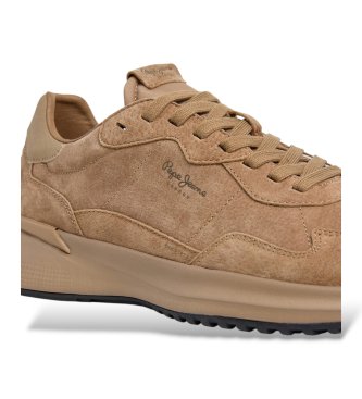 Pepe Jeans Bampton Suede sneakers i skind, beige camel