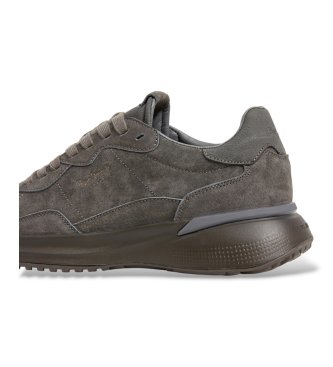 Pepe Jeans Baskets en cuir Bampton Suede gris foncé