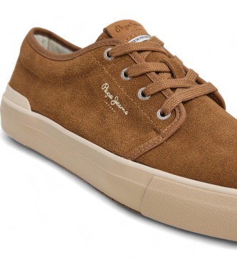 Pepe Jeans Ben Low Leather Sneakers brown