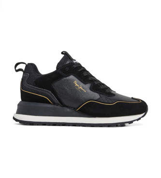 Pepe Jeans Supra Blur Leder Turnschuhe schwarz