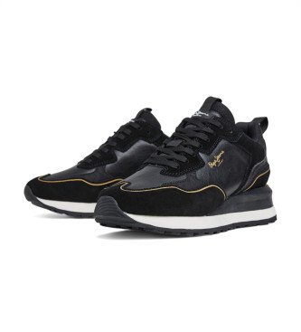 Pepe Jeans Supra Blur Leather Sneakers preto