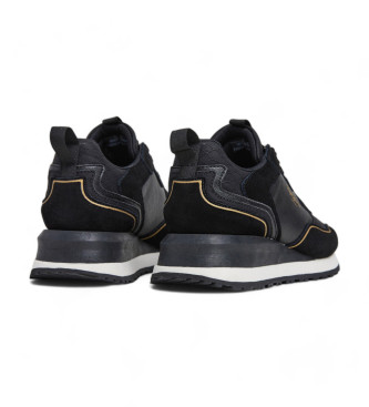 Pepe Jeans Scarpe da ginnastica in pelle nera Blur Supra