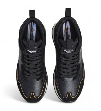 Pepe Jeans Supra Blur Leather Sneakers black