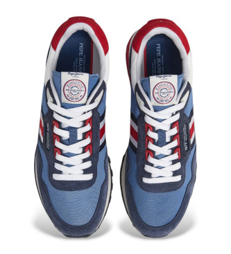 Pepe Jeans Brit Cover Kingston Heritage sapatilhas de couro da marinha