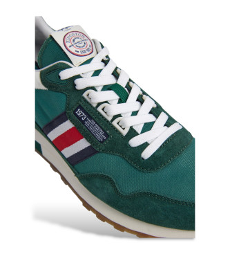 Pepe Jeans Brit Cover Kingston Heritage Scarpe da ginnastica in pelle verde