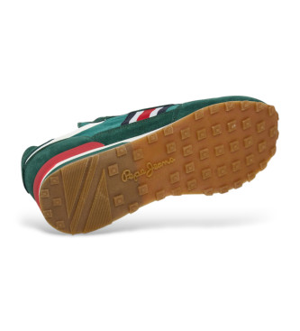 Pepe Jeans Brit Cover Kingston Heritage Scarpe da ginnastica in pelle verde