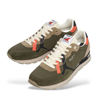 Pepe Jeans Sneaker Brit Cover in pelle verde