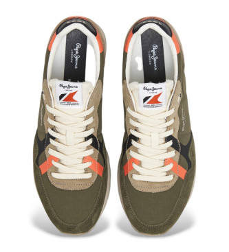 Pepe Jeans Sneaker Brit Cover in pelle verde