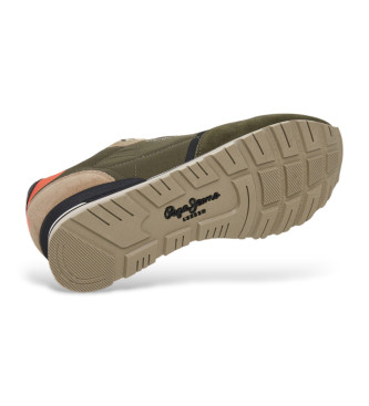 Pepe Jeans Sneaker Brit Cover in pelle verde