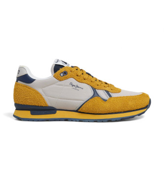 Pepe Jeans Brit Fun Leather Sneakers amarelo