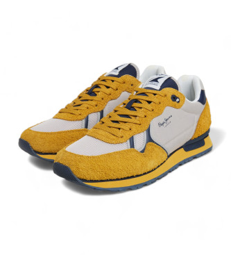 Pepe Jeans Brit Fun Leather Sneakers amarelo