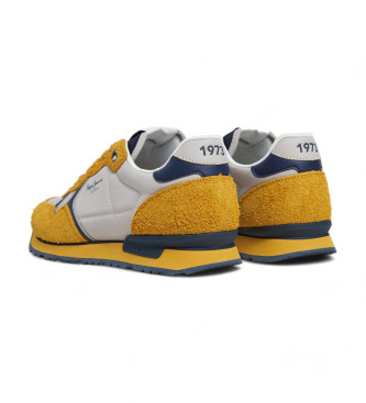 Pepe Jeans Brit Fun Leather Sneakers yellow