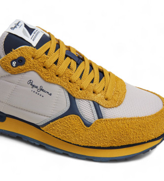 Pepe Jeans Brit Fun Leather Sneakers yellow