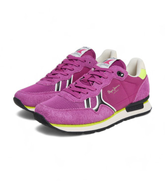 Pepe Jeans Brit Fun Lilac Leather Sneakers