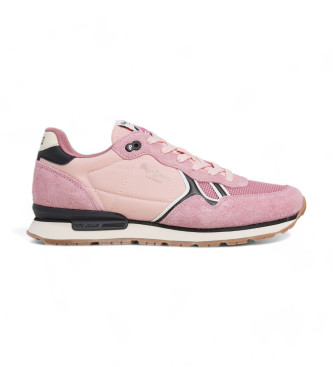 Pepe Jeans Brit Fun Leather Sneakers light pink