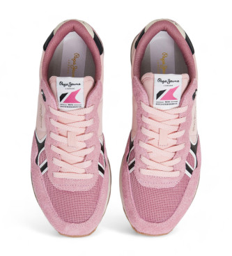 Pepe Jeans Brit Fun Leather Sneakers light pink