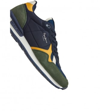 Pepe Jeans Brit Heritage M Leather Sneakers navy, green