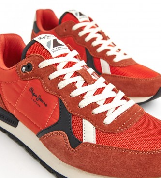 Pepe Jeans Brit Heritage M usnjeni čevlji rdeče barve