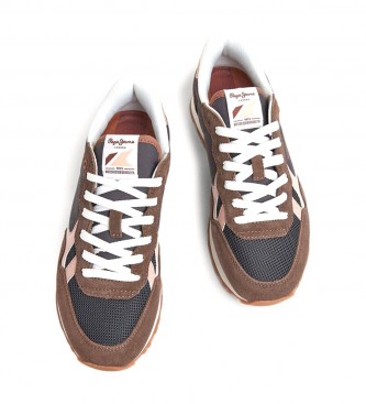Pepe Jeans Brit Jump W Leather Sneakers brown