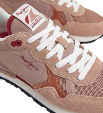 Pepe Jeans Brit Jump W Leather Sneakers rosa