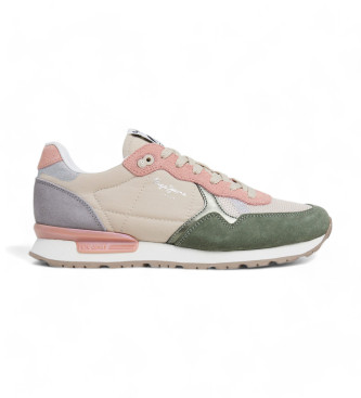 Pepe Jeans Brit Mixt Sneakers i lder rosa