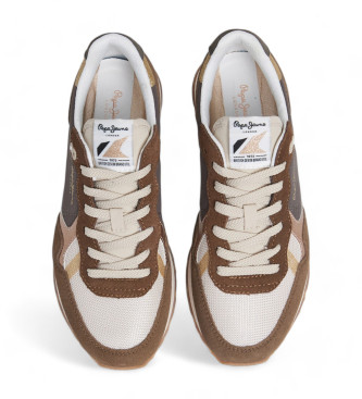 Pepe Jeans Brit Mixt Sneakers i lder brun