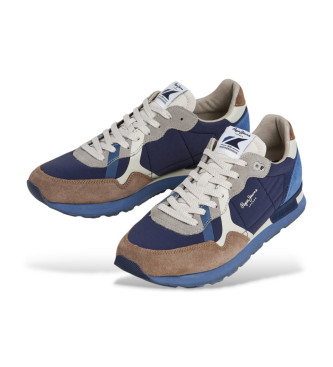 Pepe Jeans Brit Prints Leder Sneakers navy