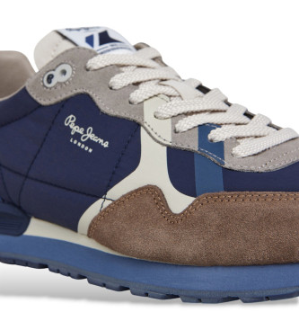 Pepe Jeans Brit Prints Leder Sneakers navy