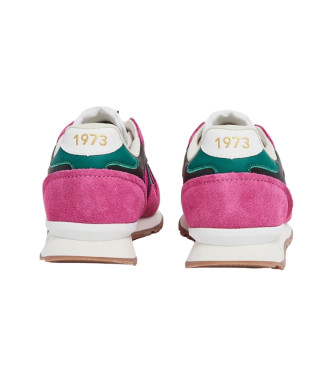 Pepe Jeans Brit Retro Leather Sneakers pink