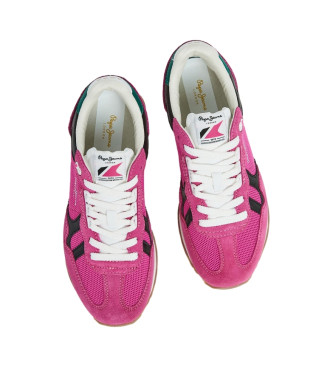 Pepe Jeans Brit Retro Leren Sneakers roze
