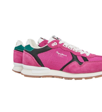 Pepe Jeans Brit Retro Leather Sneakers rosa