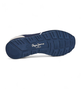 Pepe Jeans Scarpe da ginnastica in pelle Brit Road blu scuro