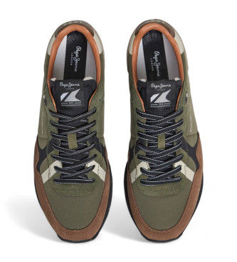 Pepe Jeans Brit Road Leather Sneakers brown 