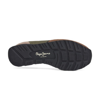 Pepe Jeans Brit Road Sneakers i lder, brun 