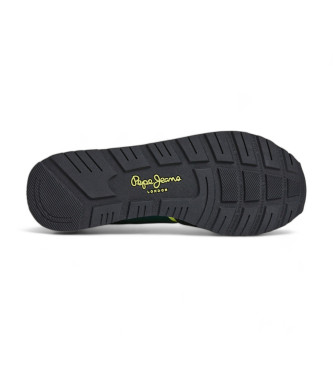 Pepe Jeans Chaussures en cuir Brit Road vertes 